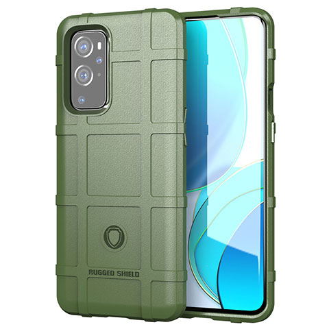 Funda Silicona Ultrafina Goma 360 Grados Carcasa J01S para OnePlus 9 Pro 5G Verde