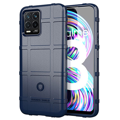 Funda Silicona Ultrafina Goma 360 Grados Carcasa J01S para Realme 8 4G Azul