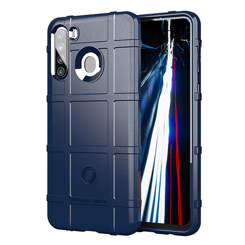 Funda Silicona Ultrafina Goma 360 Grados Carcasa J01S para Samsung Galaxy A21 Azul