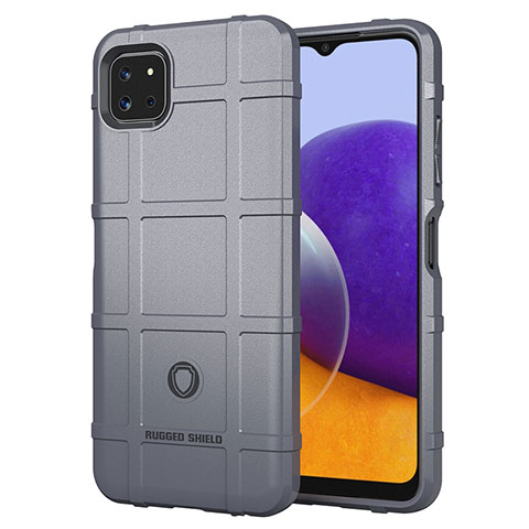 Funda Silicona Ultrafina Goma 360 Grados Carcasa J01S para Samsung Galaxy A22s 5G Gris