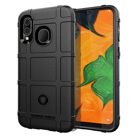 Funda Silicona Ultrafina Goma 360 Grados Carcasa J01S para Samsung Galaxy A40 Negro