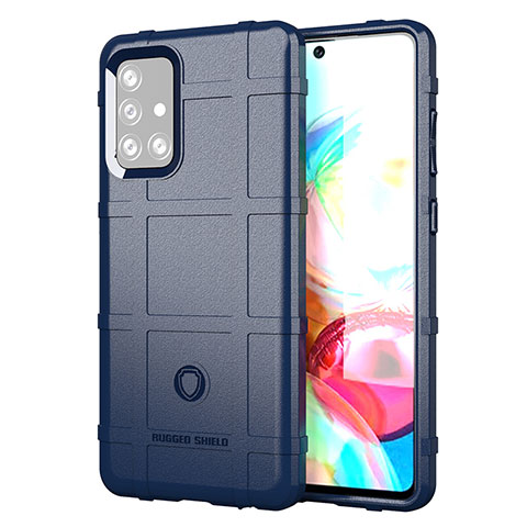 Funda Silicona Ultrafina Goma 360 Grados Carcasa J01S para Samsung Galaxy A72 4G Azul