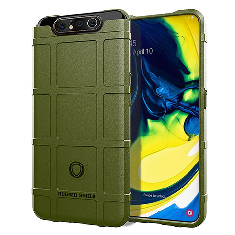 Funda Silicona Ultrafina Goma 360 Grados Carcasa J01S para Samsung Galaxy A80 Verde