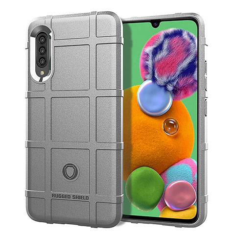 Funda Silicona Ultrafina Goma 360 Grados Carcasa J01S para Samsung Galaxy A90 5G Gris