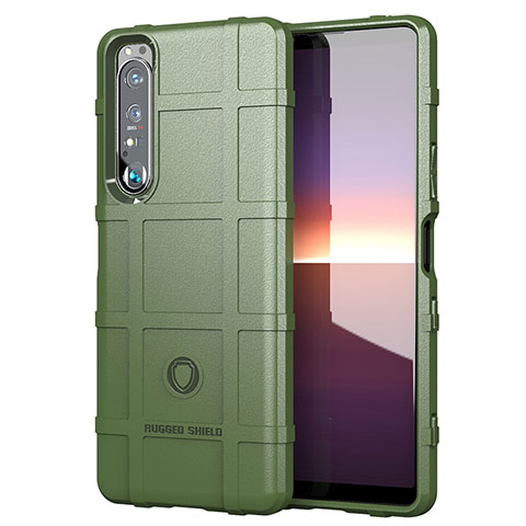 Funda Silicona Ultrafina Goma 360 Grados Carcasa J01S para Sony Xperia 1 III Verde