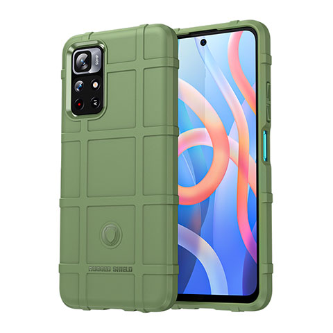 Funda Silicona Ultrafina Goma 360 Grados Carcasa J01S para Xiaomi Poco M4 Pro 5G Verde