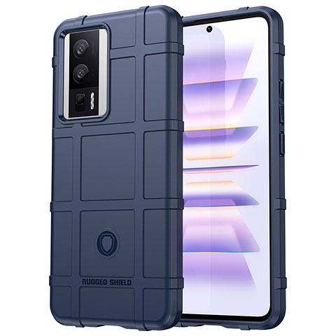 Funda Silicona Ultrafina Goma 360 Grados Carcasa J01S para Xiaomi Redmi K60 5G Azul