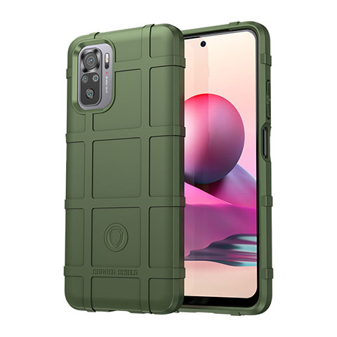 Funda Silicona Ultrafina Goma 360 Grados Carcasa J01S para Xiaomi Redmi Note 10S 4G Verde