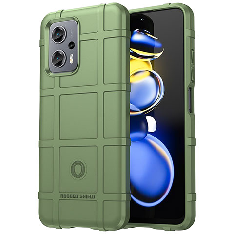 Funda Silicona Ultrafina Goma 360 Grados Carcasa J01S para Xiaomi Redmi Note 11T Pro+ Plus 5G Verde