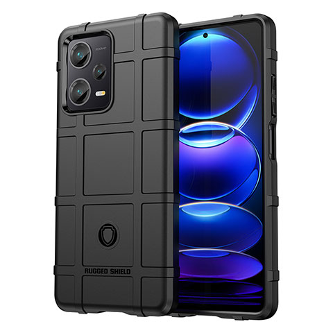 Funda Silicona Ultrafina Goma 360 Grados Carcasa J01S para Xiaomi Redmi Note 12 Pro+ Plus 5G Negro