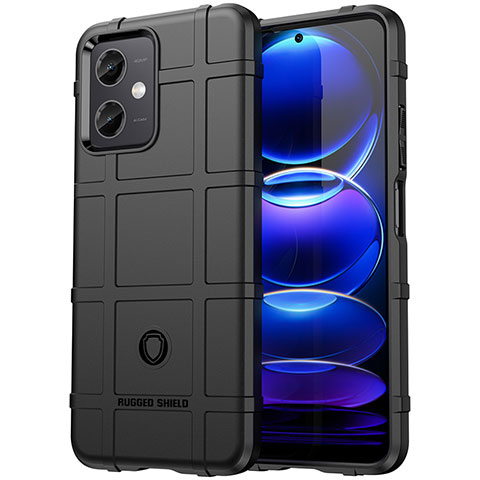 Funda Silicona Ultrafina Goma 360 Grados Carcasa J01S para Xiaomi Redmi Note 12R Pro 5G Negro