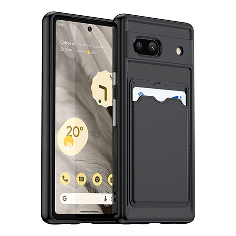 Funda Silicona Ultrafina Goma 360 Grados Carcasa J02S para Google Pixel 7a 5G Negro