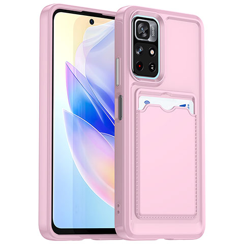 Funda Silicona Ultrafina Goma 360 Grados Carcasa J02S para Xiaomi Poco M4 Pro 5G Rosa