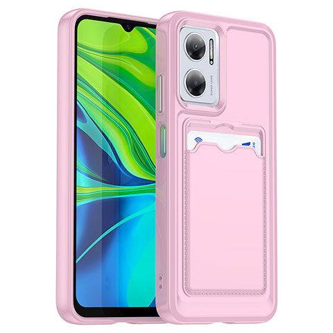 Funda Silicona Ultrafina Goma 360 Grados Carcasa J02S para Xiaomi Redmi 10 Prime Plus 5G Rosa