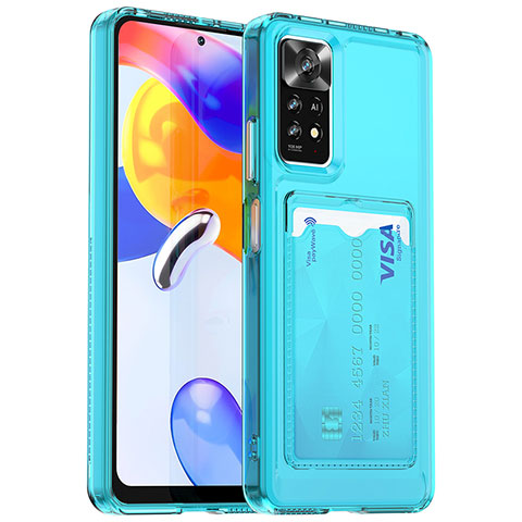 Funda Silicona Ultrafina Goma 360 Grados Carcasa J02S para Xiaomi Redmi Note 11 4G (2022) Azul Cielo