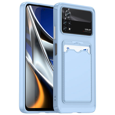 Funda Silicona Ultrafina Goma 360 Grados Carcasa J02S para Xiaomi Redmi Note 11E Pro 5G Azul