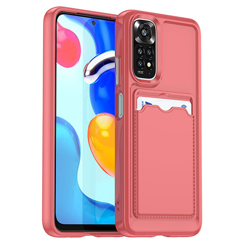 Funda Silicona Ultrafina Goma 360 Grados Carcasa J02S para Xiaomi Redmi Note 11S 4G Rojo