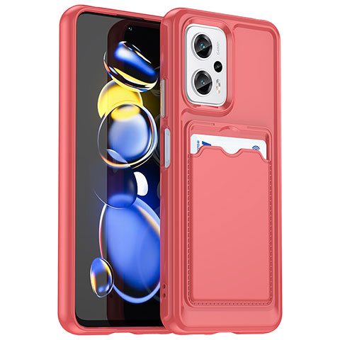 Funda Silicona Ultrafina Goma 360 Grados Carcasa J02S para Xiaomi Redmi Note 11T Pro 5G Rojo