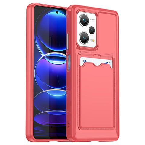 Funda Silicona Ultrafina Goma 360 Grados Carcasa J02S para Xiaomi Redmi Note 12 Explorer Rojo