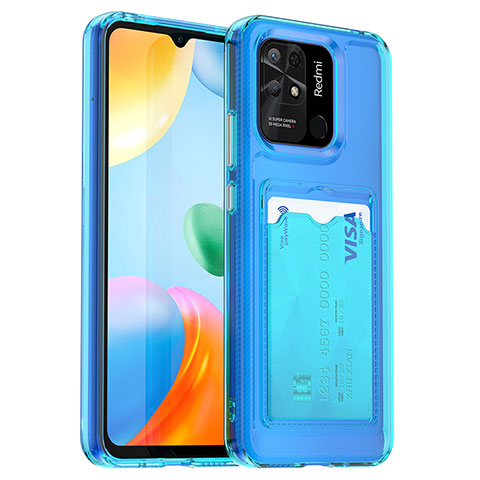 Funda Silicona Ultrafina Goma 360 Grados Carcasa J03S para Xiaomi Redmi 10 India Azul Cielo