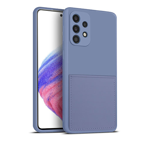 Funda Silicona Ultrafina Goma 360 Grados Carcasa MJ1 para Samsung Galaxy A53 5G Gris Lavanda