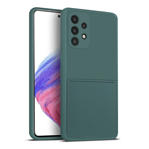 Funda Silicona Ultrafina Goma 360 Grados Carcasa MJ1 para Samsung Galaxy A53 5G Verde Noche