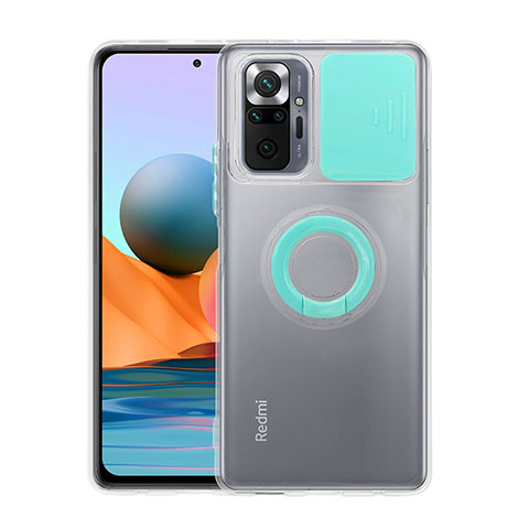 Funda Silicona Ultrafina Goma 360 Grados Carcasa MJ1 para Xiaomi Redmi Note 10 Pro Max Cian