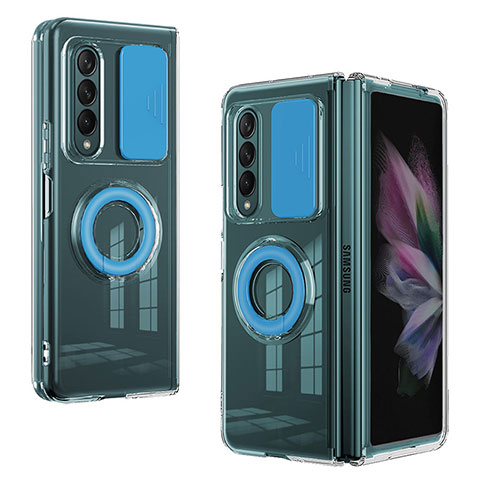 Funda Silicona Ultrafina Goma 360 Grados Carcasa MJ2 para Samsung Galaxy Z Fold3 5G Azul