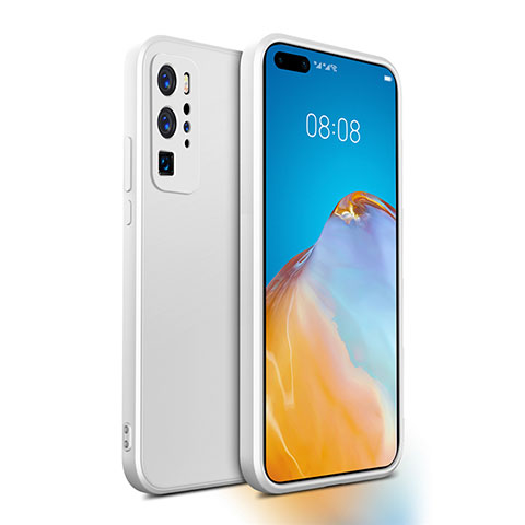 Funda Silicona Ultrafina Goma 360 Grados Carcasa N01 para Huawei P40 Pro Blanco