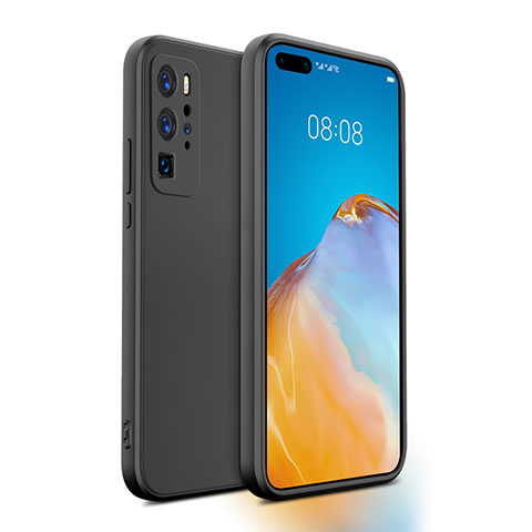 Funda Silicona Ultrafina Goma 360 Grados Carcasa N01 para Huawei P40 Pro Negro