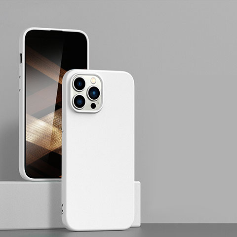 Funda Silicona Ultrafina Goma 360 Grados Carcasa para Apple iPhone 16 Pro Blanco