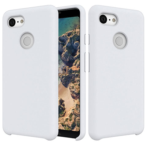 Funda Silicona Ultrafina Goma 360 Grados Carcasa para Google Pixel 3 Blanco