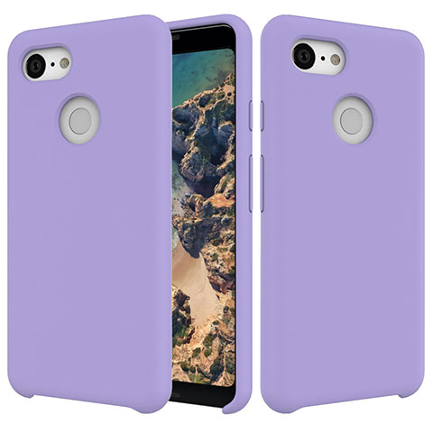 Funda Silicona Ultrafina Goma 360 Grados Carcasa para Google Pixel 3 Morado