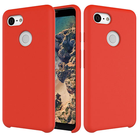 Funda Silicona Ultrafina Goma 360 Grados Carcasa para Google Pixel 3 Rojo