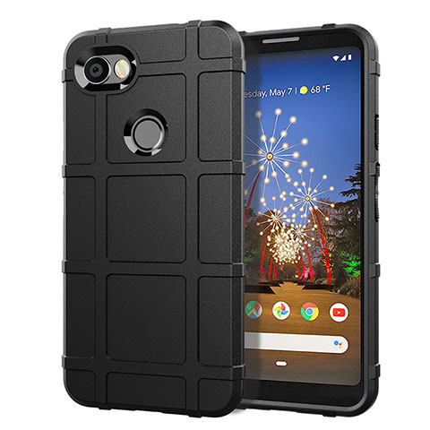 Funda Silicona Ultrafina Goma 360 Grados Carcasa para Google Pixel 3a XL Negro