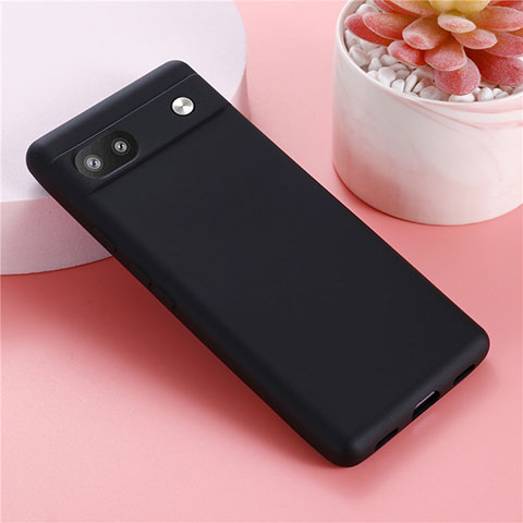 Funda Silicona Ultrafina Goma 360 Grados Carcasa para Google Pixel 6a 5G Negro