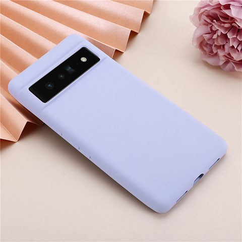 Funda Silicona Ultrafina Goma 360 Grados Carcasa para Google Pixel 7 Pro 5G Purpura Claro