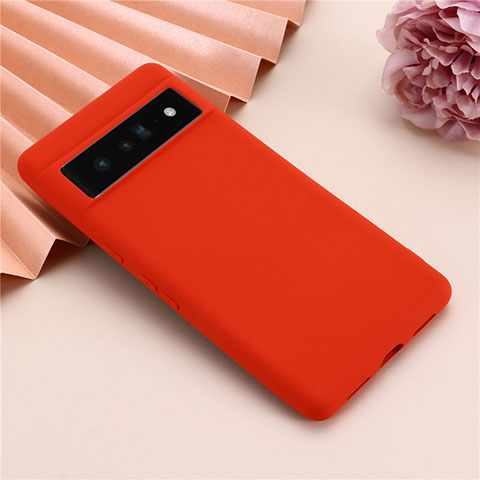 Funda Silicona Ultrafina Goma 360 Grados Carcasa para Google Pixel 7 Pro 5G Rojo