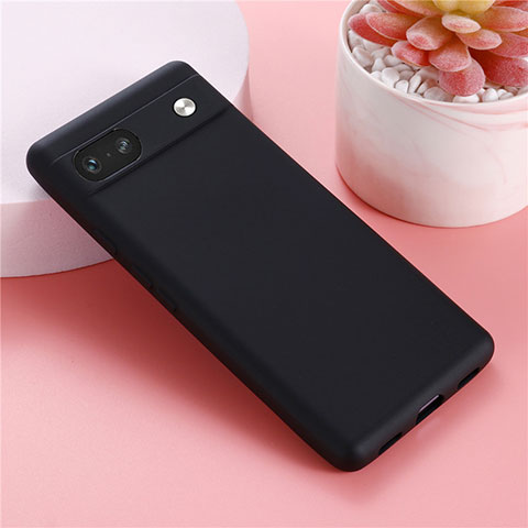 Funda Silicona Ultrafina Goma 360 Grados Carcasa para Google Pixel 7a 5G Negro