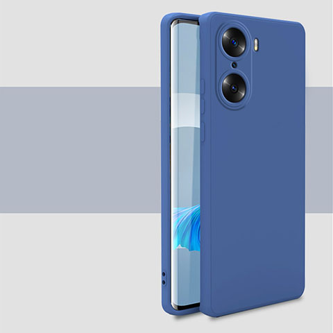 Funda Silicona Ultrafina Goma 360 Grados Carcasa para Huawei Honor 60 Pro 5G Azul