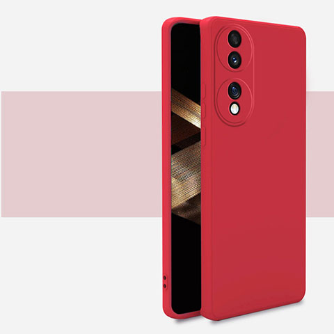 Funda Silicona Ultrafina Goma 360 Grados Carcasa para Huawei Honor X7b Rojo