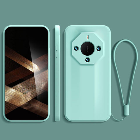 Funda Silicona Ultrafina Goma 360 Grados Carcasa para Huawei Mate 60 RS Ultimate Cian