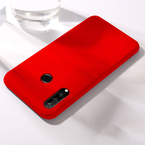 Funda Silicona Ultrafina Goma 360 Grados Carcasa para Huawei Nova 4e Rojo