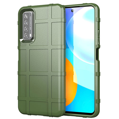 Funda Silicona Ultrafina Goma 360 Grados Carcasa para Huawei P Smart (2021) Ejercito Verde