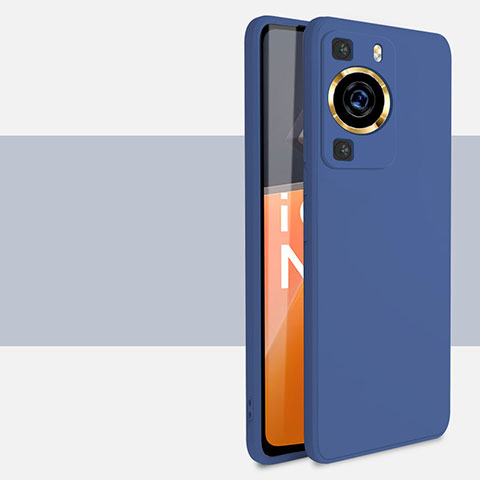 Funda Silicona Ultrafina Goma 360 Grados Carcasa para Huawei P60 Pro Azul