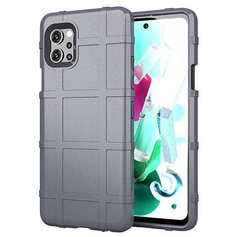 Funda Silicona Ultrafina Goma 360 Grados Carcasa para LG Q92 5G Gris