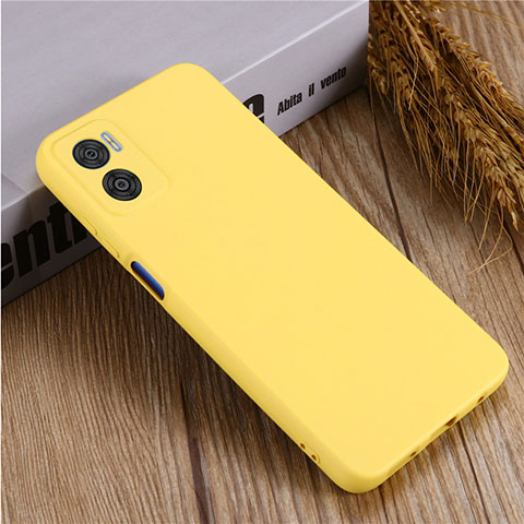 Funda Silicona Ultrafina Goma 360 Grados Carcasa para Motorola Moto E22 Amarillo