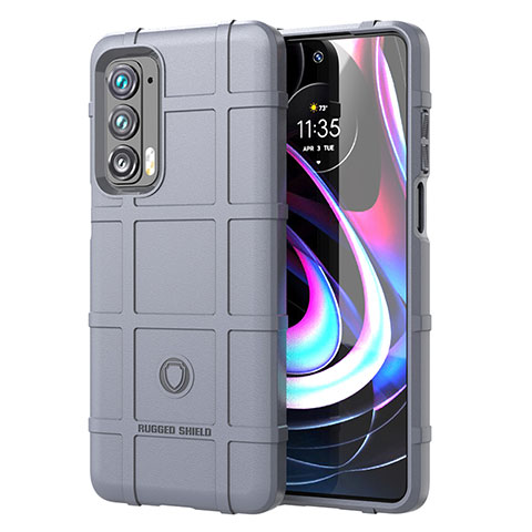 Funda Silicona Ultrafina Goma 360 Grados Carcasa para Motorola Moto Edge (2021) 5G Gris