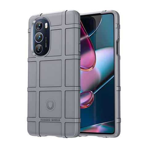 Funda Silicona Ultrafina Goma 360 Grados Carcasa para Motorola Moto Edge 30 Pro 5G Gris