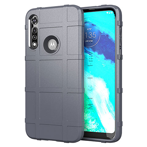 Funda Silicona Ultrafina Goma 360 Grados Carcasa para Motorola Moto G Fast Gris